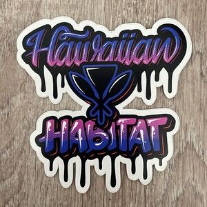 Exclusive Limited Stock Hawaiian Habitat Blue & Purple Ombré Sticker ONLY 2